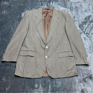 VTG 44 Men's Houndstooth USA Botany 500 Blazer Jacket‎ Sport Coat Wool See Desc